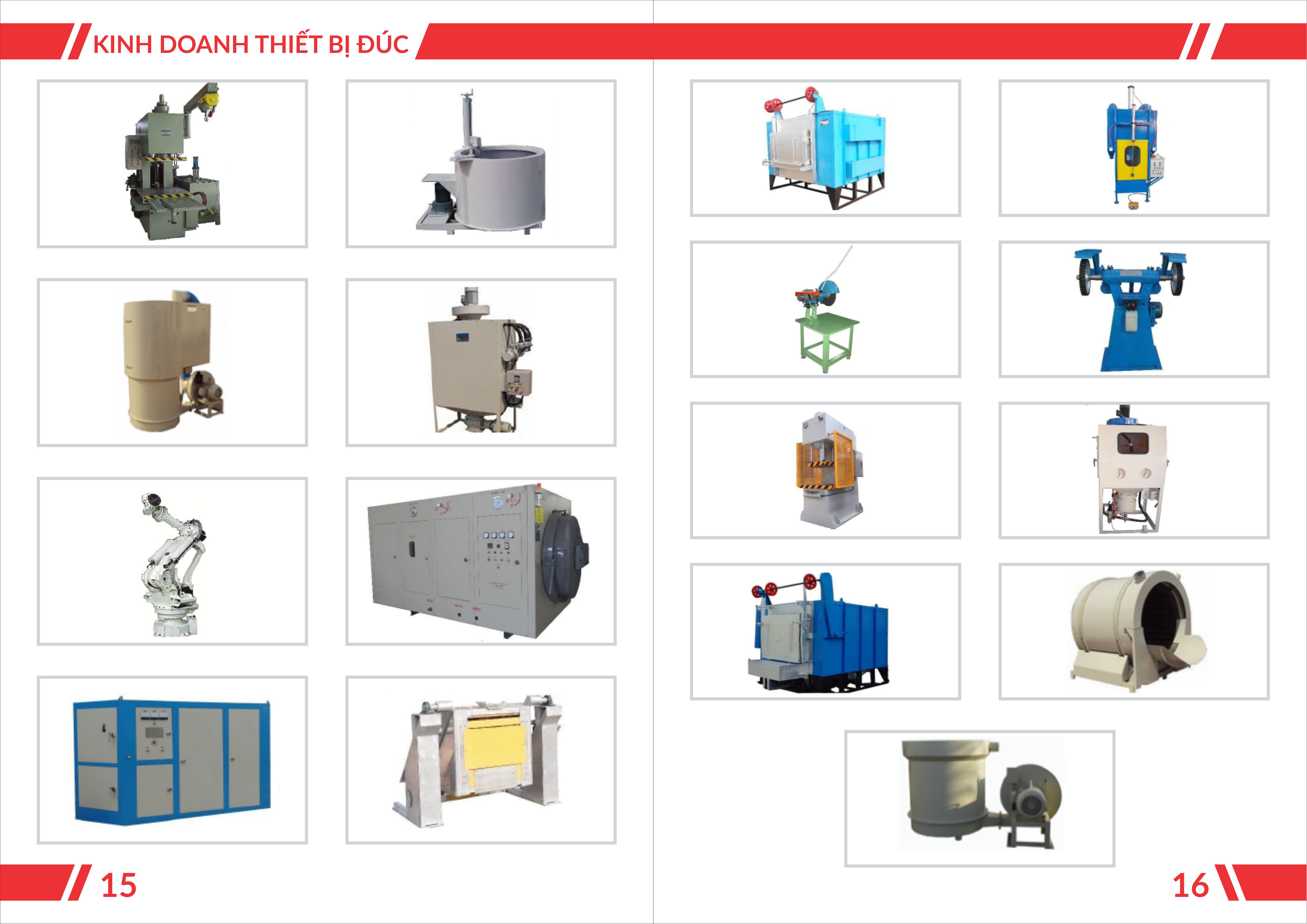 DANH MỤC THIẾT BỊ ĐÚC MẪU CHẢY