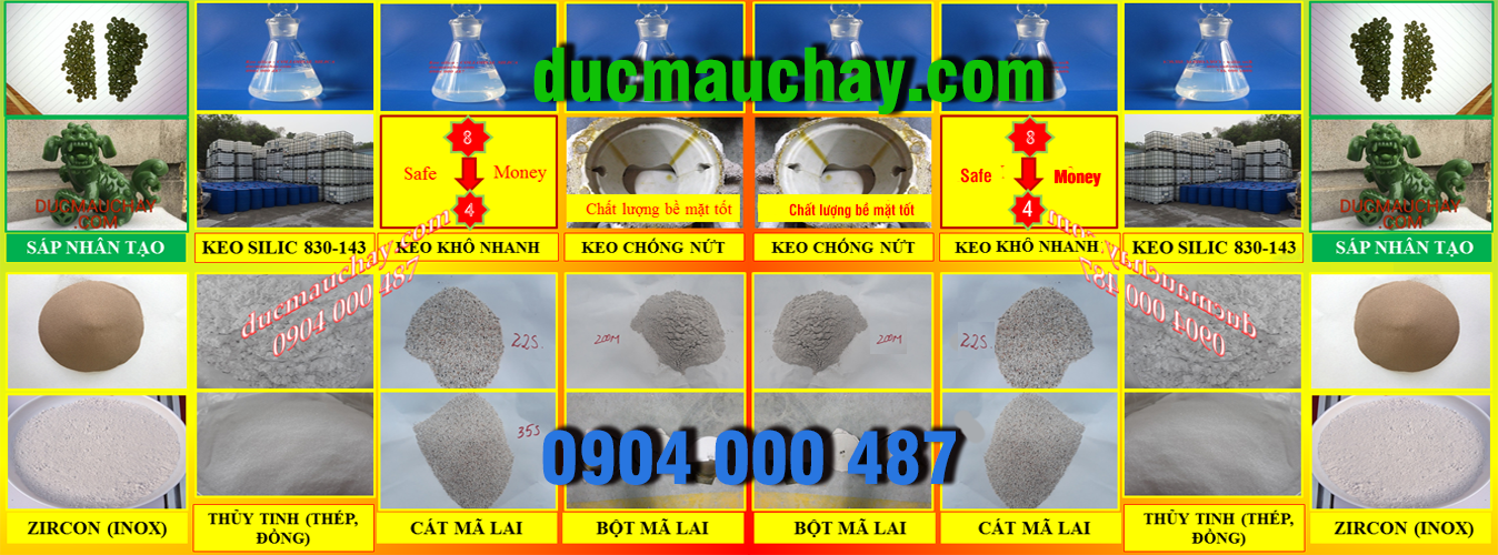 VẬT LIỆU ĐÚC MẪU CHẢY